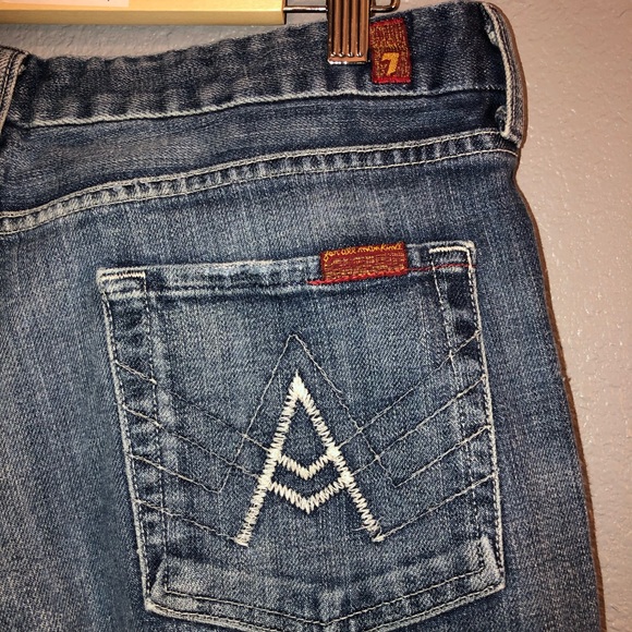 WOMENS 7 FOR ALL MANKIND JEANS SIZE 30 A Pocket - Picture 6 of 8